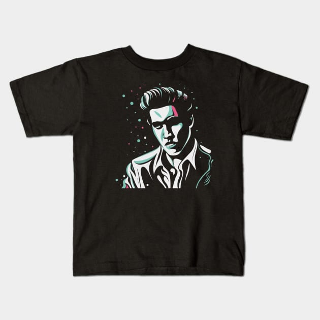 Elvis Presley Kids T-Shirt by Aldrvnd